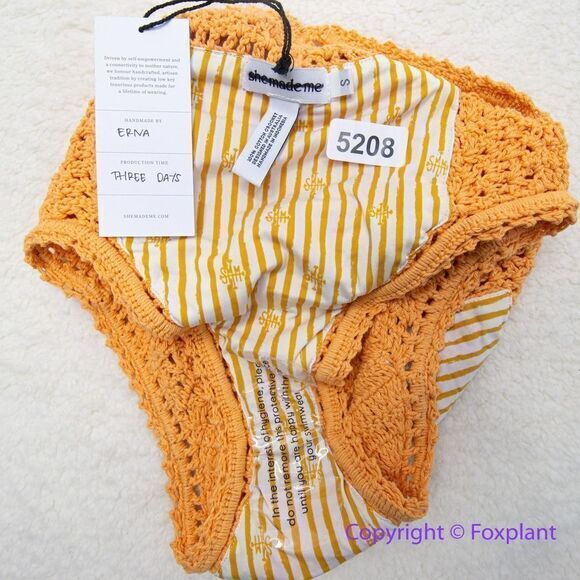 NEW Free People She Made Me Essential High-Waisted Crochet‎ Bikini Bottoms, S - Picture 11 of 14